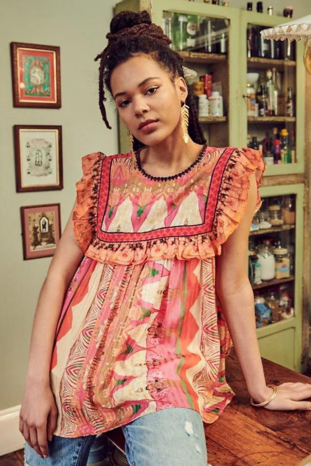 Sanya Ruffled Blouse | Anthropologie (US)