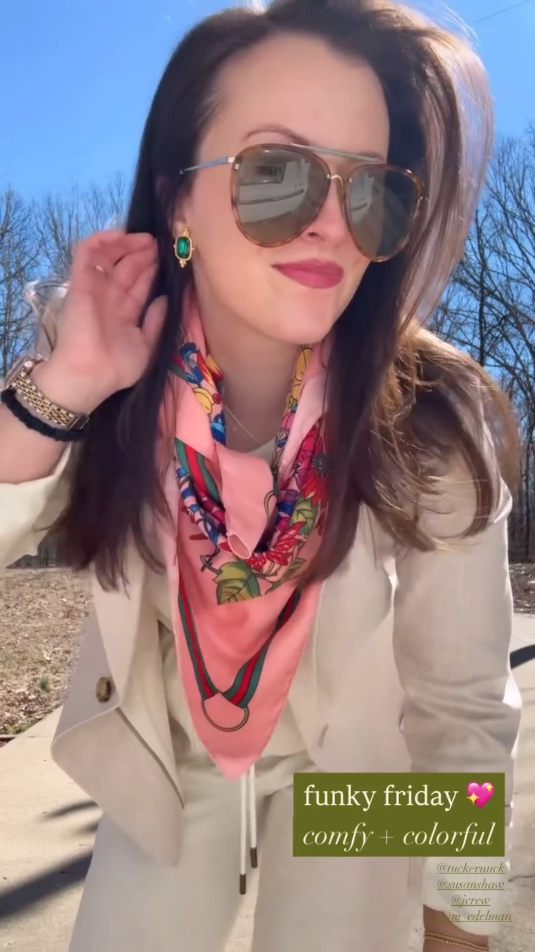 Casual friday with winter whites ready for Spring! Styled with a pink oversized silk scarf. Timeless outfit , casual outfit and linen blazer 

#LTKWorkwear #LTKPetite #LTKStyleTip