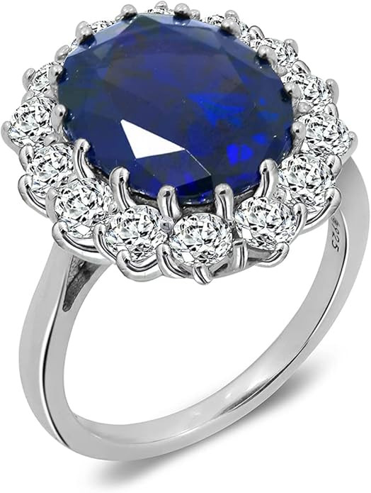 Amazon Essentials Platinum-Plated Sterling Silver Celebrity Kate Ring made with Infinite Elements... | Amazon (US)
