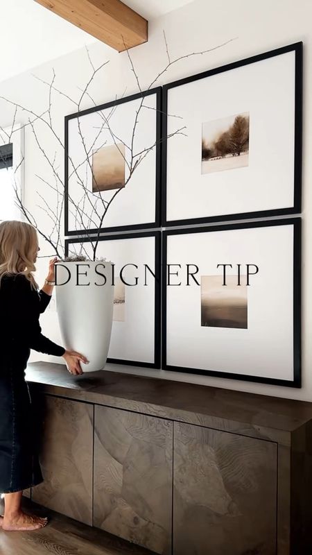 DESIGNER TIP • CONSOLE STYLING⁣
⁣
Using a Planter as a Vase creates an organic modern look and feel in your space, plus, it generally costs less money than a traditional vase. Soon I’ll be changing out my prints for more spring like look⁣
⁣
Modern Home⁣
Amazon Home⁣
Home Decor⁣
Spring Decor

#LTKhome #LTKSeasonal #LTKVideo