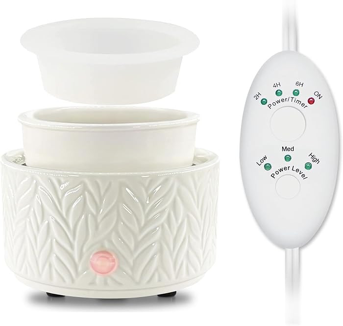Wax Melt Warmer with Timer-3-in-1 Wax Melter Burner with Silicone Liner, Fragrance Warmer for Sce... | Amazon (US)