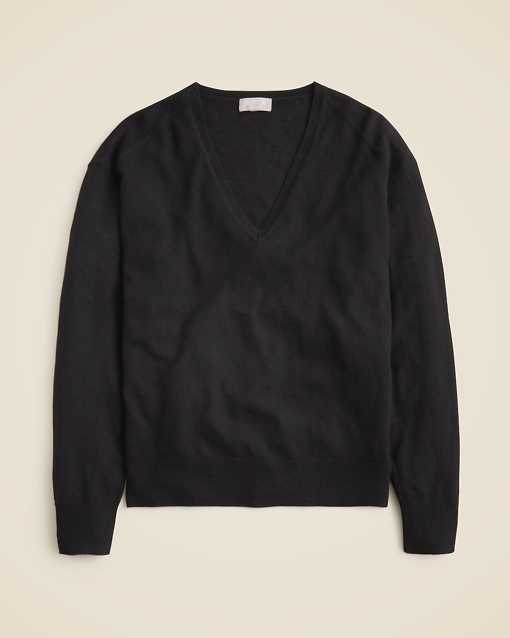 Oversized featherweight cashmere V-neck sweater | J. Crew US