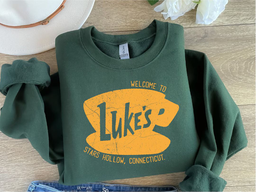 Luke's Diner Sweatshirt, Stars Hollow Luke's Diner Sweatshirt, Founded 1779, Autumn Festival Tee,... | Etsy (US)