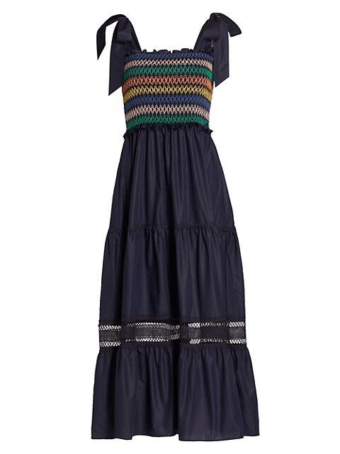 Shay Smocked Tiered Midi-Dress | Saks Fifth Avenue (UK)