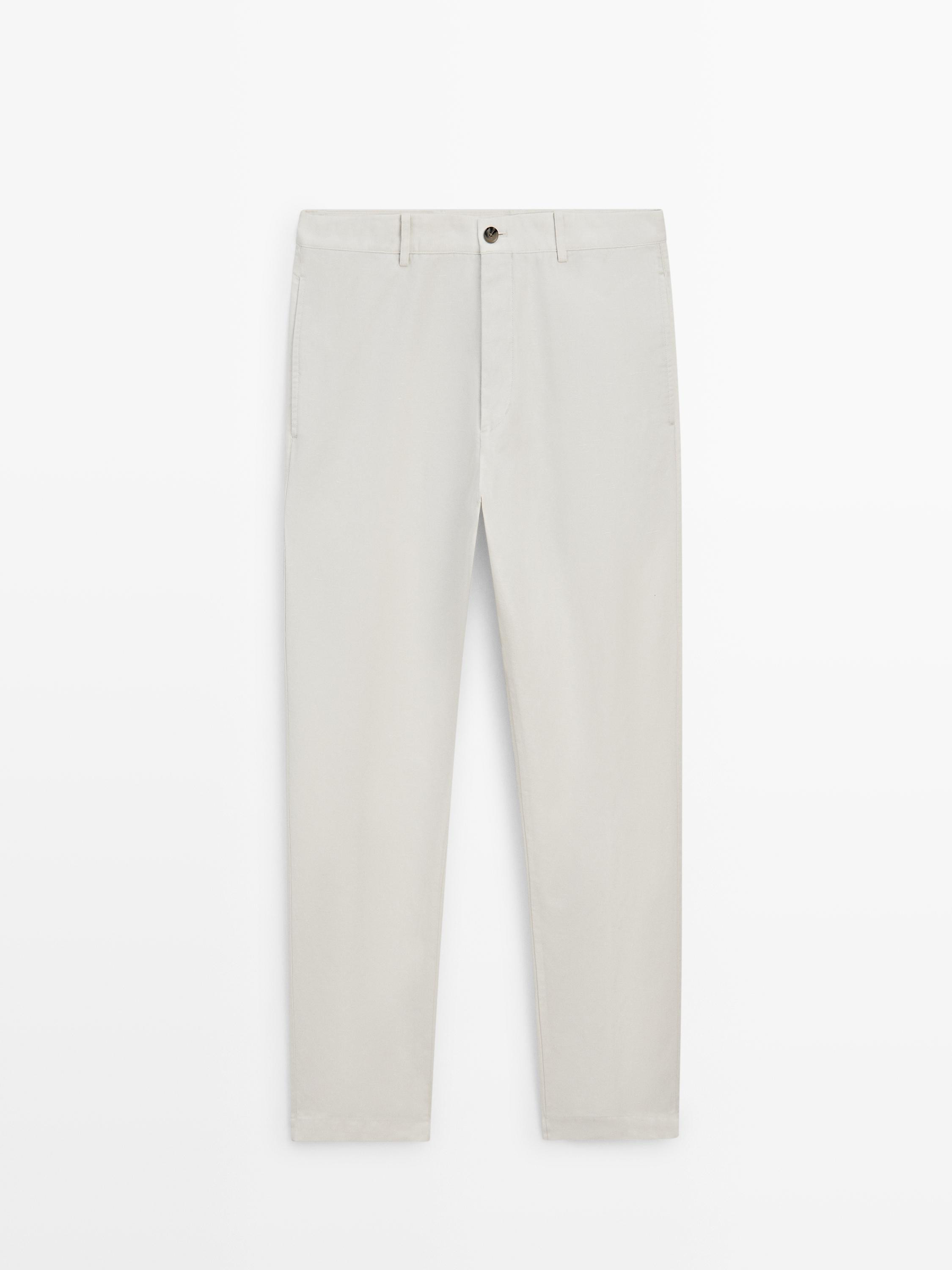 Hose Tapered-Fit Baumwolle Leinen | Massimo Dutti DE