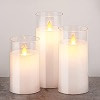 Homemory Red Flickering Flameless Candles, Battery Operated Acrylic LED Pillar Candles with Remot... | Amazon (US)
