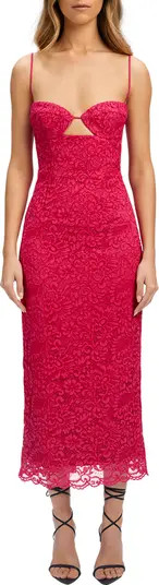 Ivanna Lace Cutout Midi Dress | Nordstrom