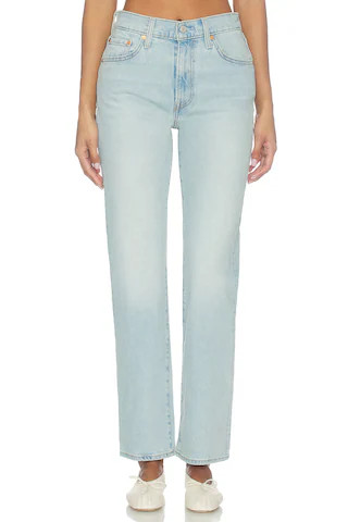 LEVI'S Ribcage Slim Straight Jean in Blue. - size 24 | Revolve Clothing (Global)