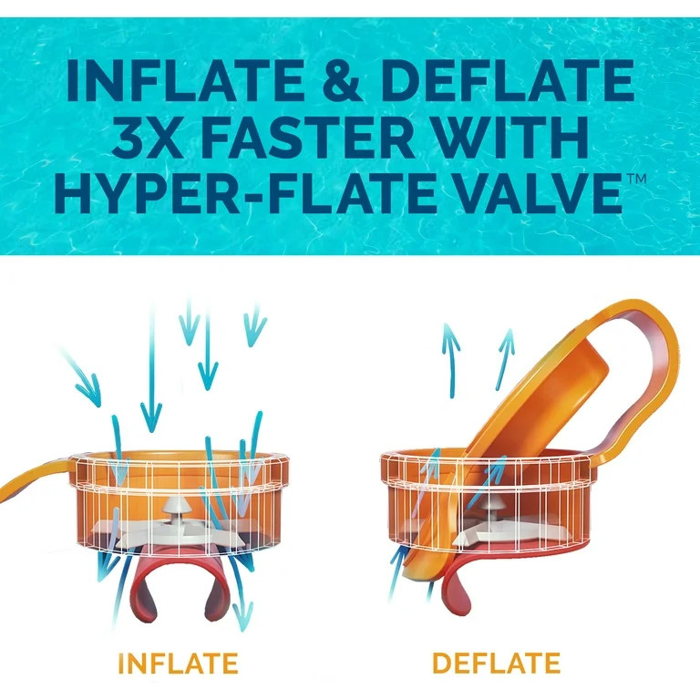 SwimWays Spring Float Original Pool Lounge Chair with Hyper-Flate Valve, Blue - Walmart.com | Walmart (US)