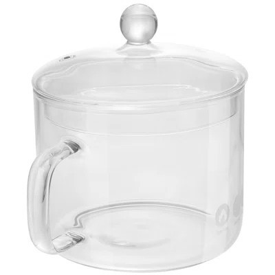 Glass Cooking Pot Simmer Pot With Lid And Handle Cookware Stovetop Pot Saucepan Pots Ramen Pot | Wayfair North America