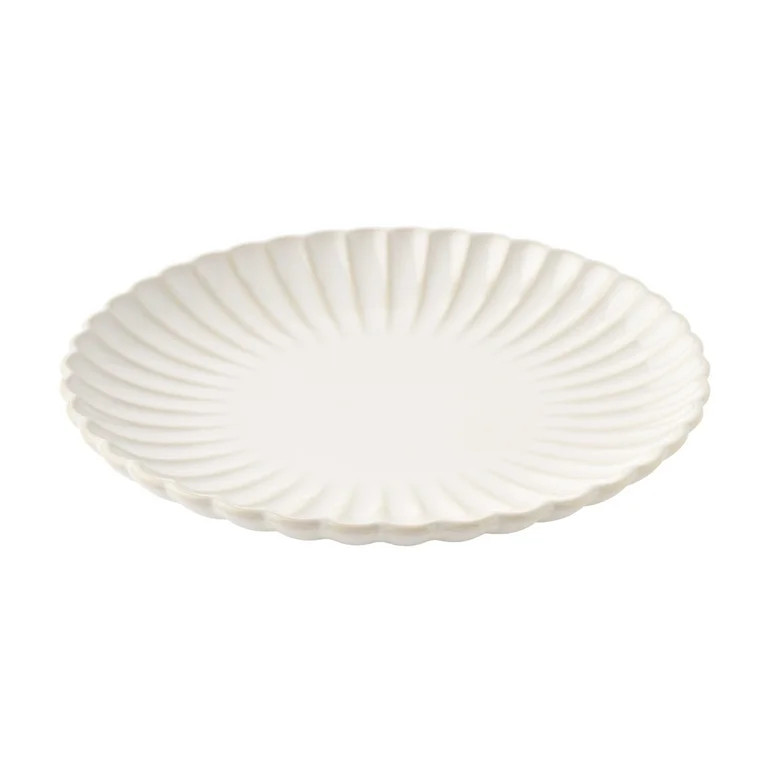 The Pioneer Woman Colette Stoneware Dinner Plate, Cream | Walmart (US)