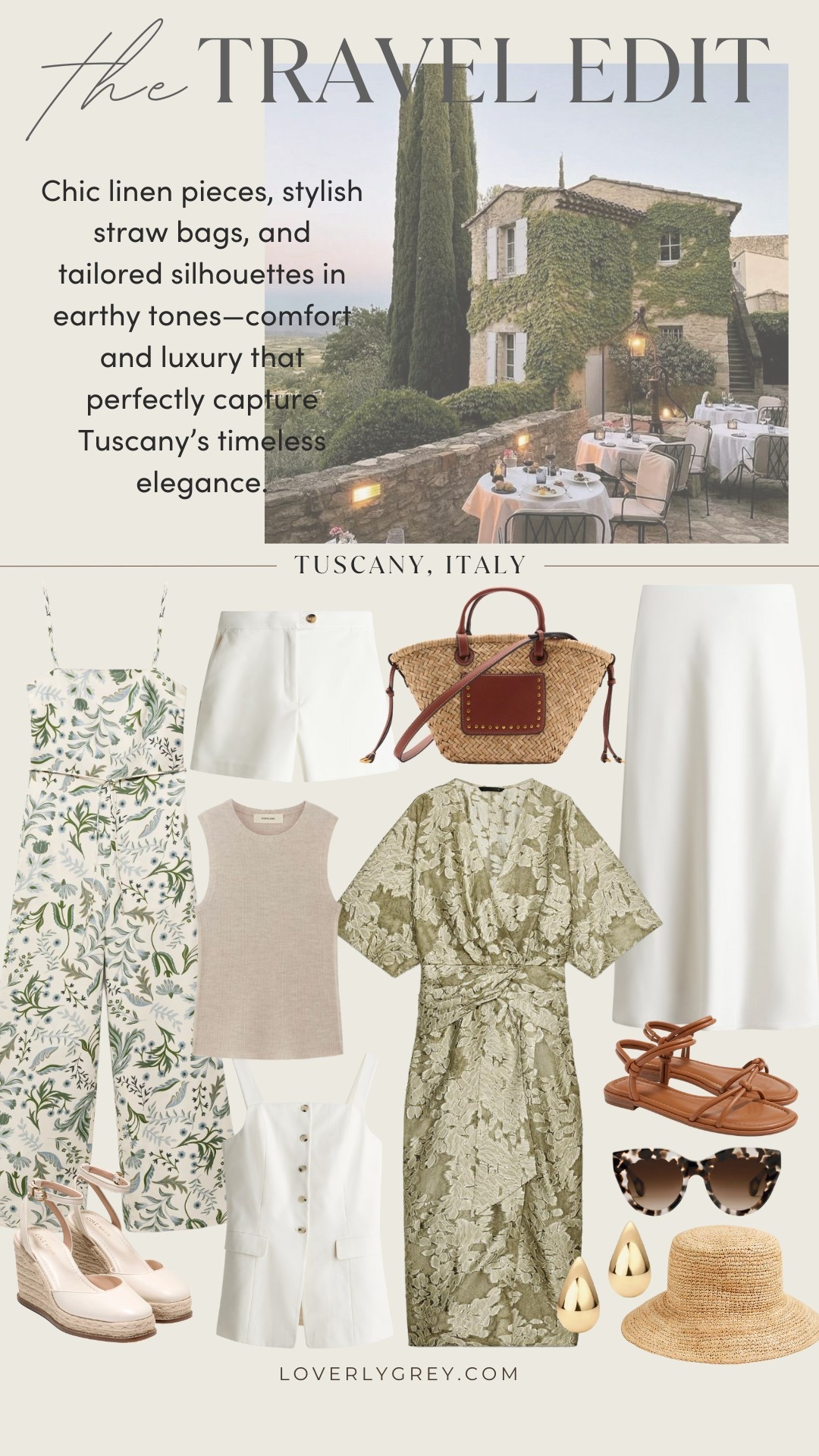 Some finds perfect for traveling to Tuscany! I love that you can mix & match some of these neutral pieces to help with packing less!

Loverly Grey, Italy, vacation outfits, european vacation, Tuscany

#LTKSeasonal #LTKStyleTip #LTKTravel
