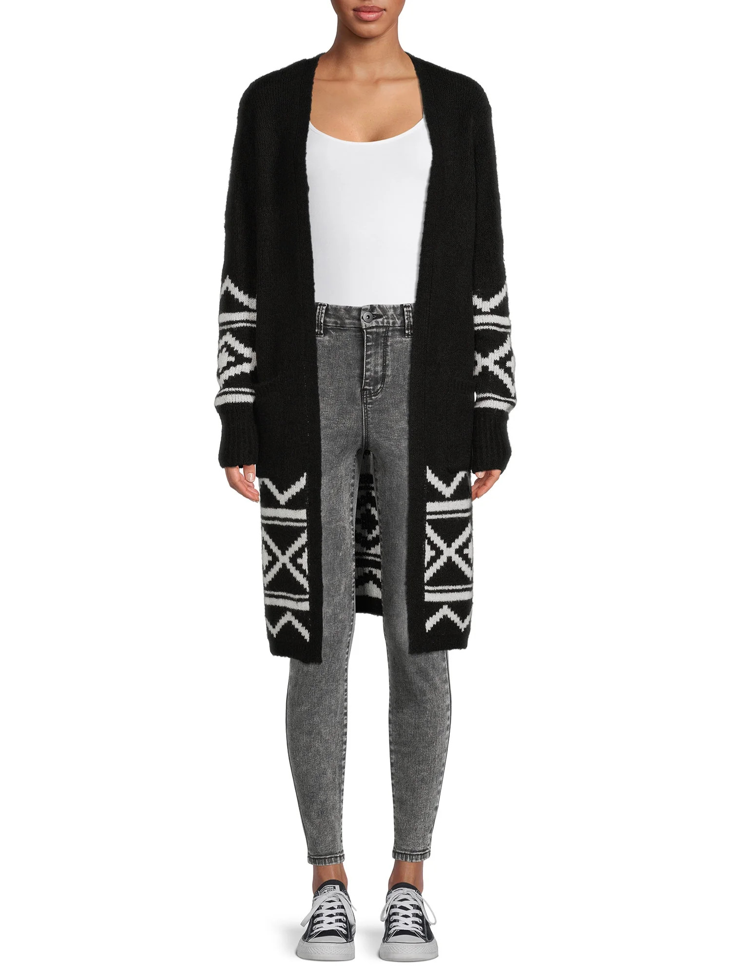 No Boundaries Juniors' Pattern Duster Cardigan | Walmart (US)