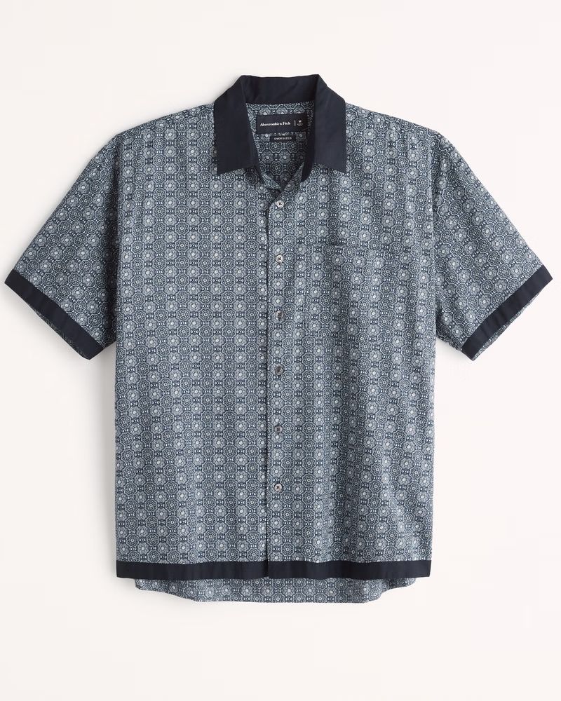 Short-Sleeve Button-Up Shirt | Abercrombie & Fitch (US)