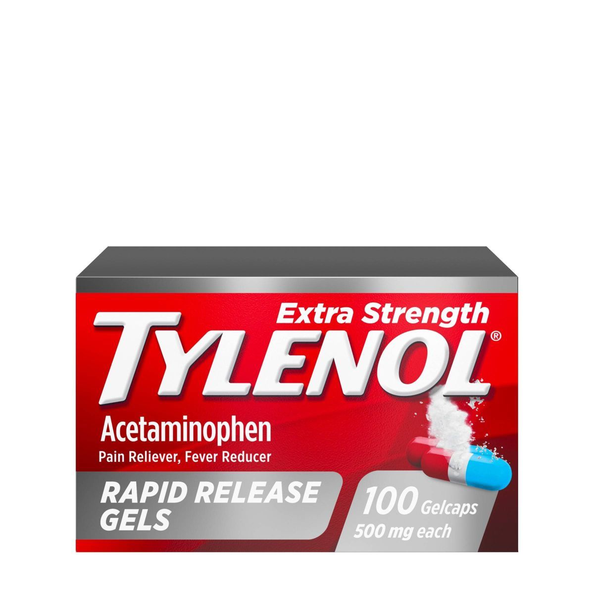 Tylenol Extra Strength Rapid Release Pain Reliever & Fever Reducer Gelcaps - Acetaminophen - 100c... | Target