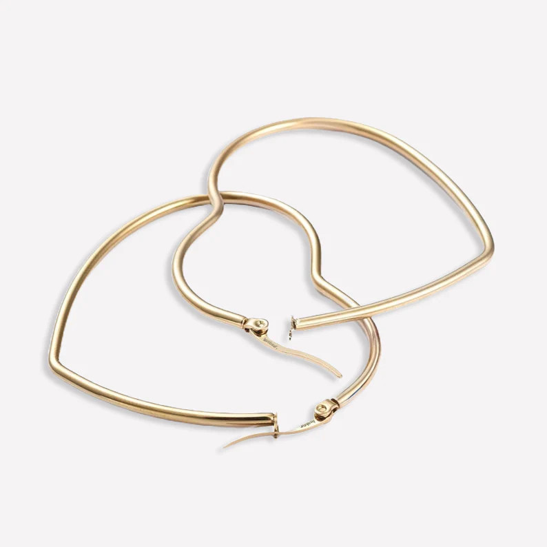 Selby Heart Hoops | BONHEUR JEWELRY