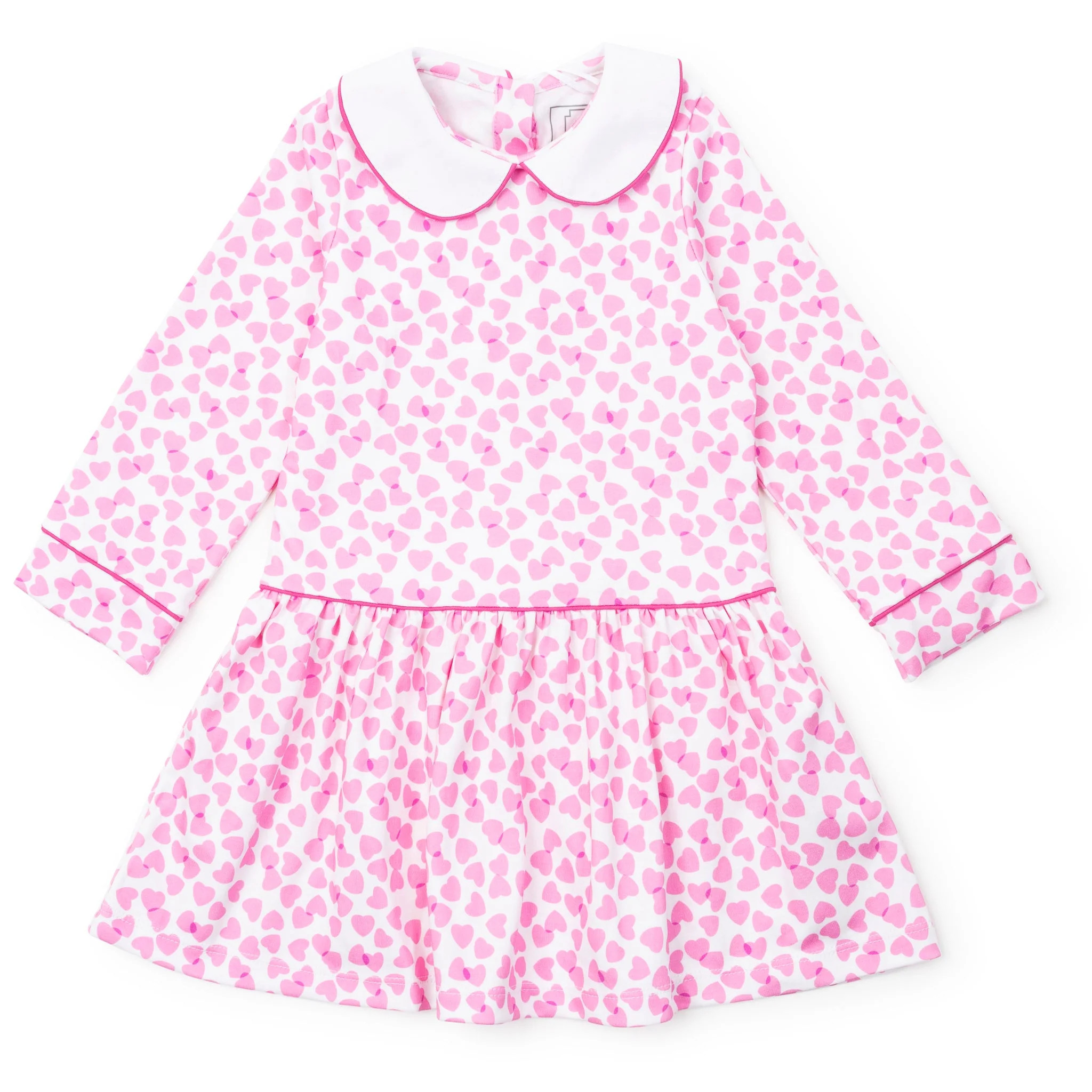 Lillian Girls' Dress - Confetti Hearts Pink | Lila and Hayes