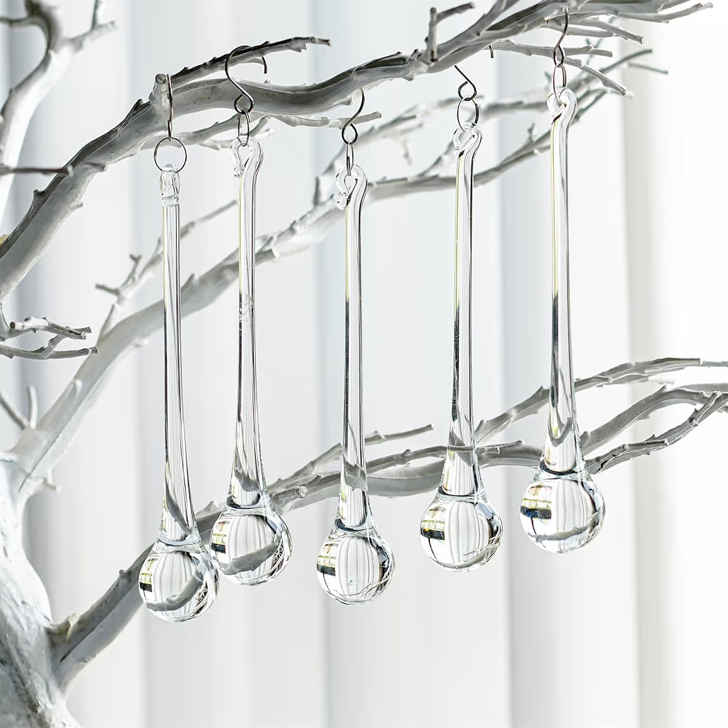 H&D 10pcs 5.9inch Large Suncatcher Crystal Raindrop Chandelier Prisms Hanging Drops Pendants Sun ... | Amazon (US)