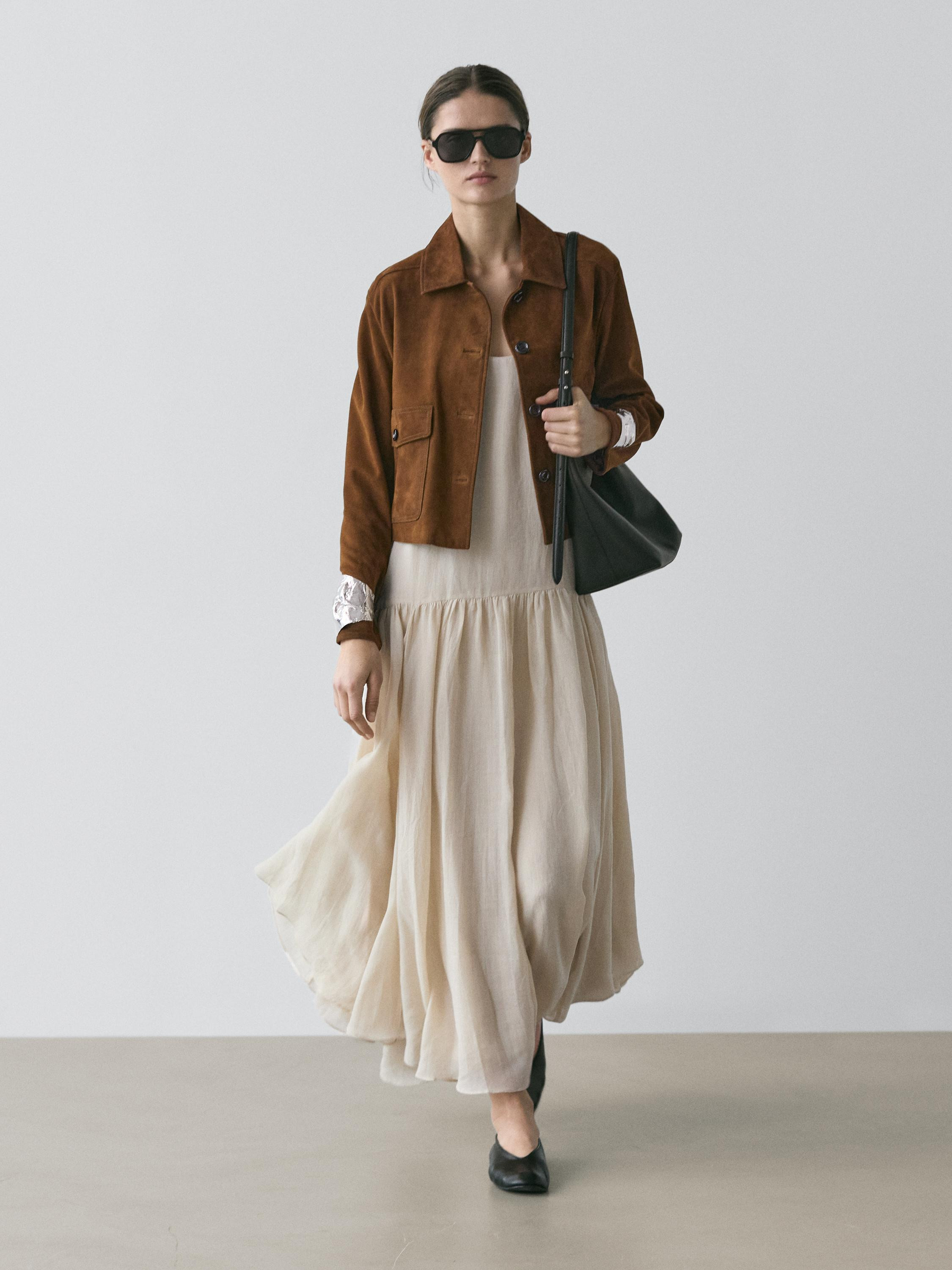 Suede leather jacket | Massimo Dutti US