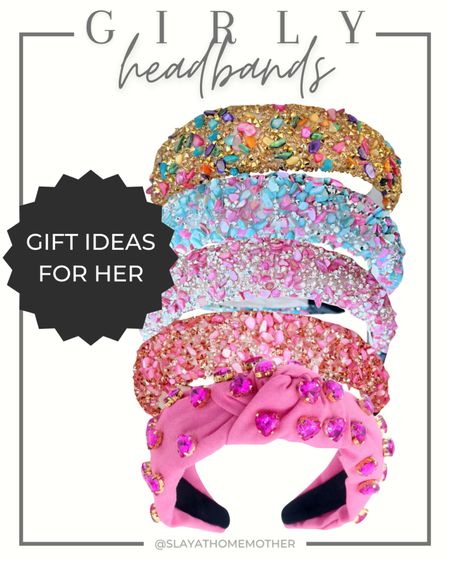 Gift ideas for her 😍 these gem headbands and pearl headbands are gorgeous accessories that make perfect stocking stuffers or gifts for her!

🎄💕✨