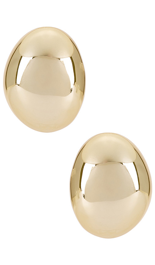Ettika Smooth Dome Earrings in Metallic Gold. | Revolve Clothing (Global)