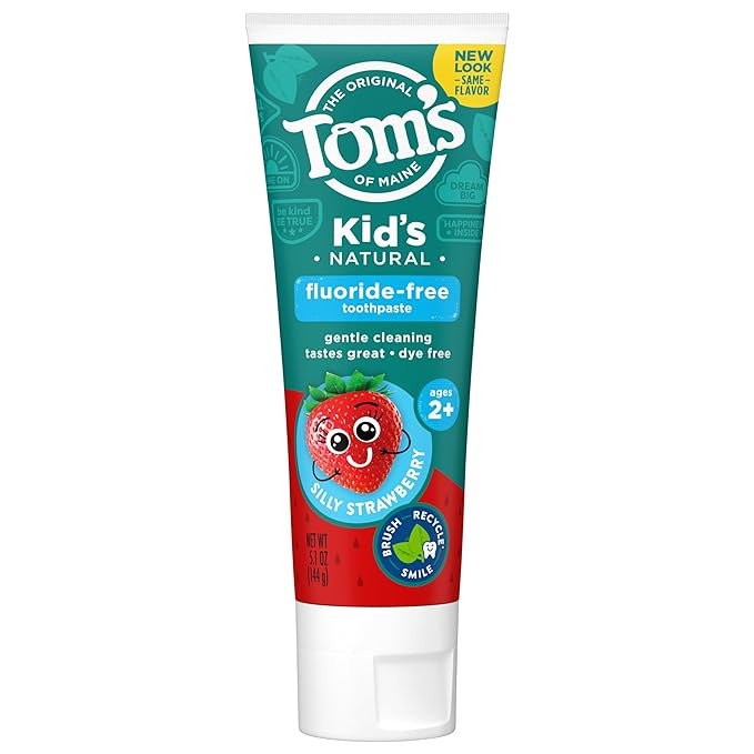 Tom's of Maine Natural Kid's Fluoride Free Toothpaste, Silly Strawberry, 5.1 oz. (Back in origina... | Amazon (US)