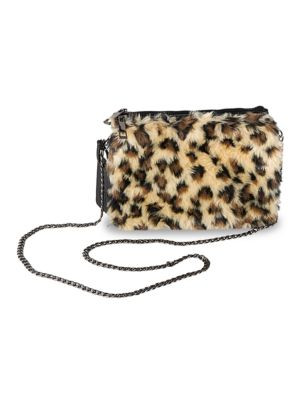 Luxe Faux Fur Leopard Print Faux Fur Crossbody Bag on SALE | Saks OFF 5TH | Saks Fifth Avenue OFF 5TH