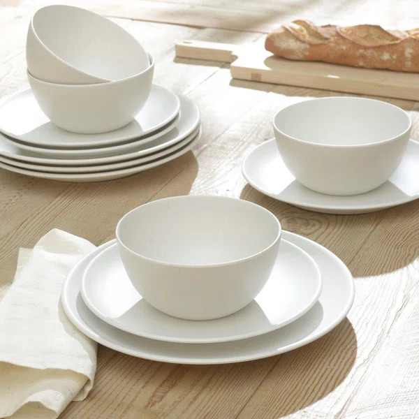 Bryce 12 Piece Melamine Dinnerware Set, Service for 4 | Wayfair North America