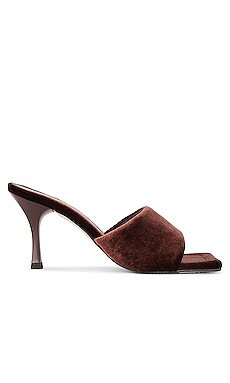 ALOHAS Puffy Mule in Velvet Coffee from Revolve.com | Revolve Clothing (Global)