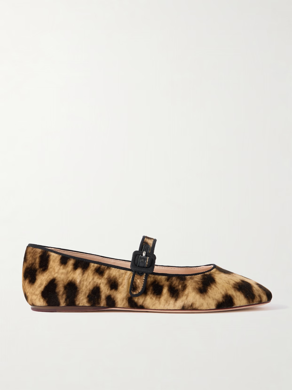 Loeffler Randall - Ginger Leopard-print Velvet Mary Jane Ballet Flats - Leopard print | NET-A-PORTER (UK & EU)