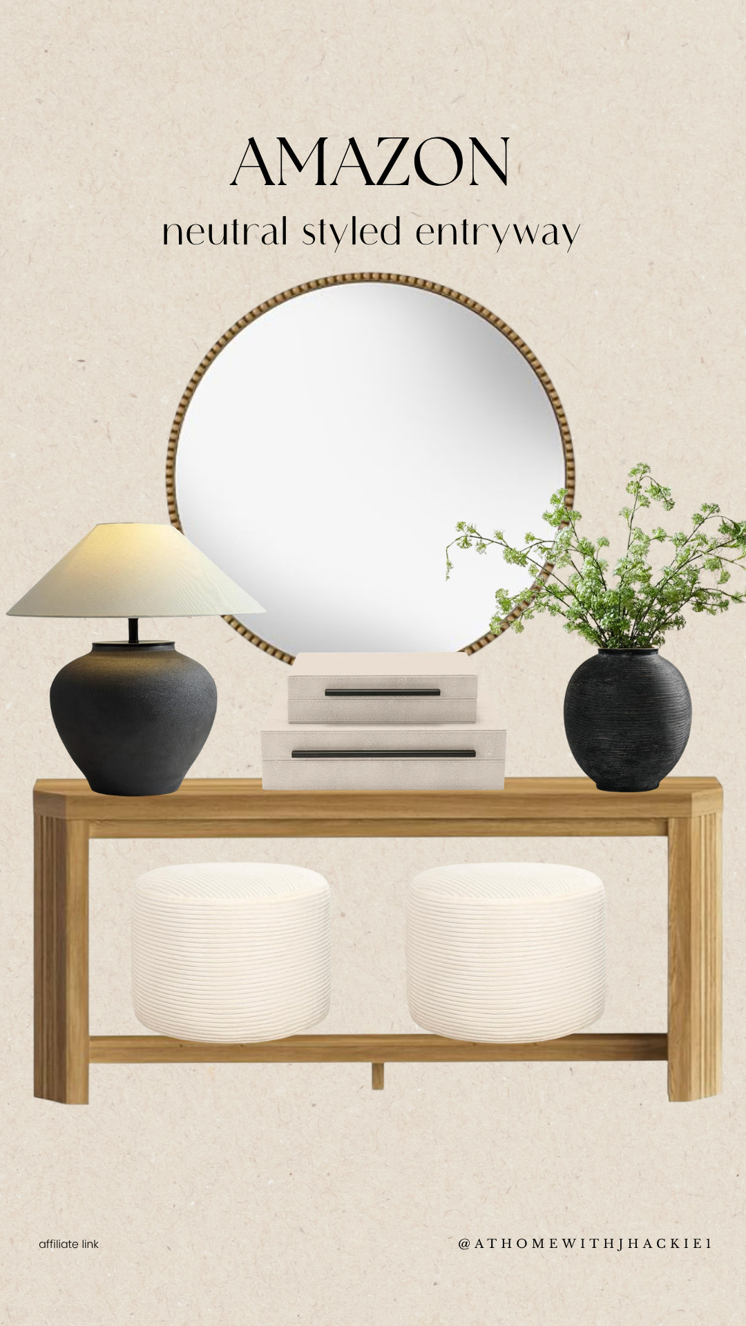 Amazon entryway decor, neutral entryway design, styled console table, round mirror entryway, table lamp styling, decorative vases neutral, woven baskets storage, entryway storage ideas, organic modern entryway, hallway decor inspiration, minimalist entryway decor, amazon home finds neutral, warm neutral home styling 

 

#LTKHome