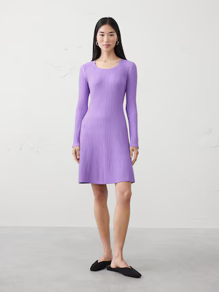 Ribbed Knit Mini Dress | Banana Republic Factory
