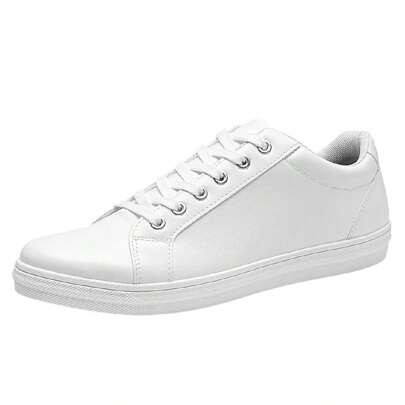 SHOESMALL Mens Sneakers White Mens Casual Shoes Soft Breathable Fashion Sneakers for Mens | SHEIN
