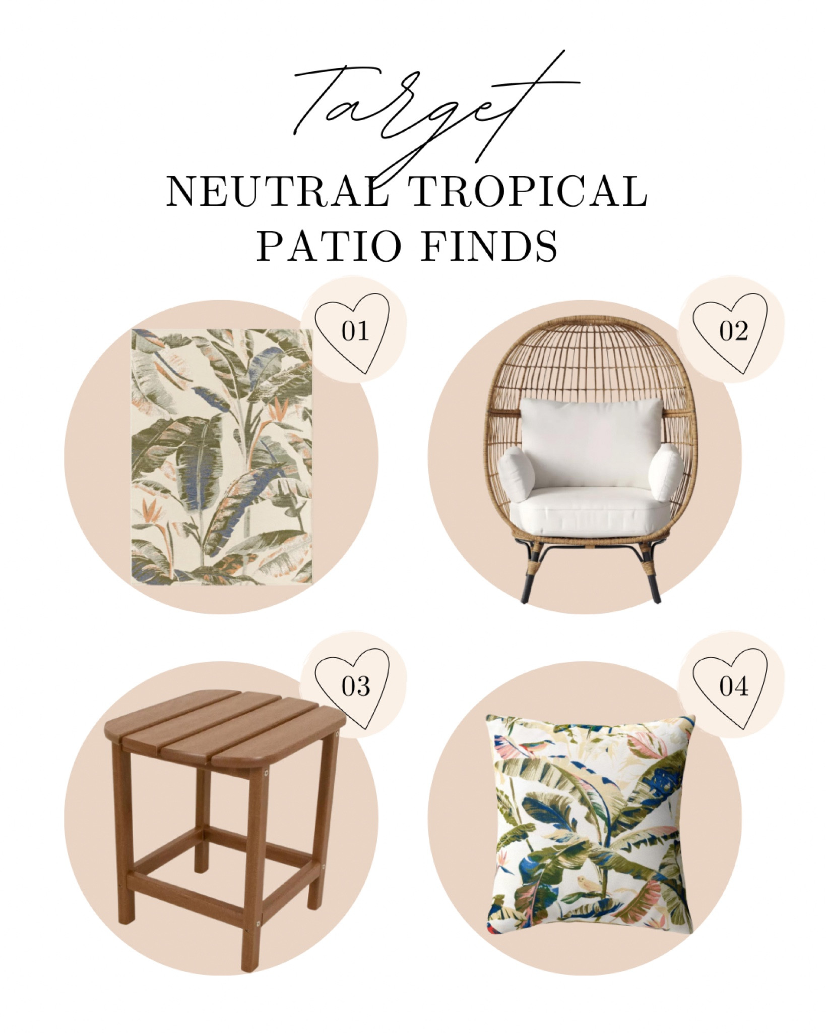 Neutral Tropical Patio Decor from Target! Spring Home Decor. Spring REFRESH! *patiovibes #springrefresh 

#LTKhome #LTKsalealert #LTKSeasonal
