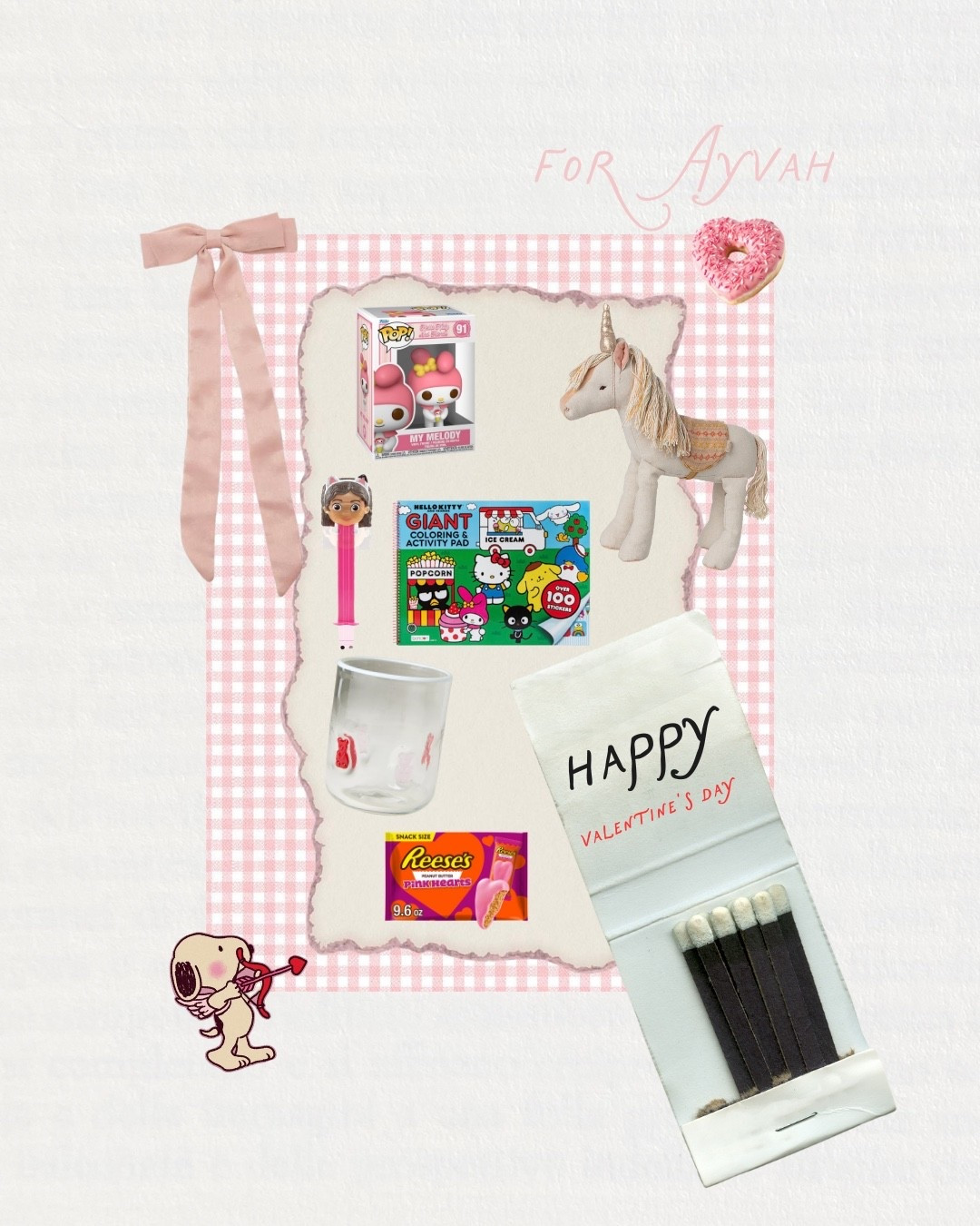 v day gift basket inspo  💌🍓🍩💗🦄