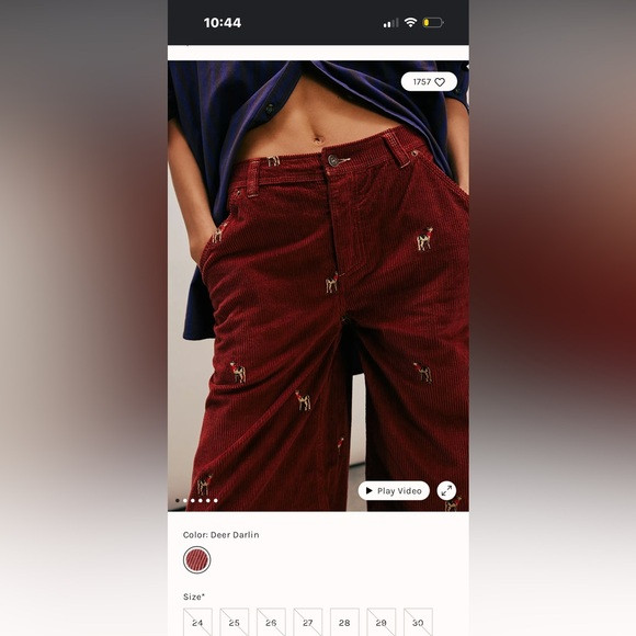 deer darlin corduroy pants free people | Poshmark