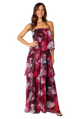 Petal & Pup Bloom Strapless Maxi Dress - Purple Floral S | Amazon (US)