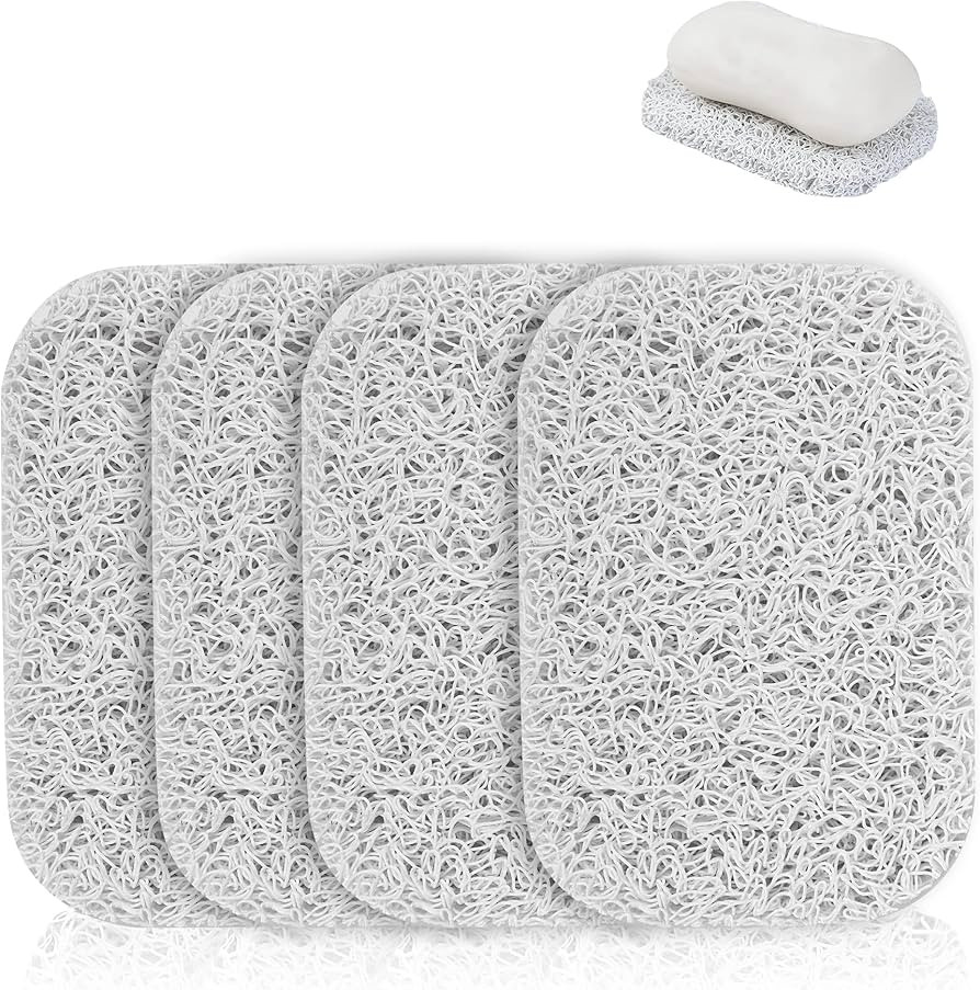 Jephen 4pcs Soap Lifting Pads for Soap Dish,Bars soap Holder for Shower Kitchen Bathroom Travel H... | Amazon (US)