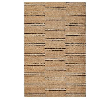 Erin Gates By Momeni Crescent Broken Striped Jute Rug | Pottery Barn (US)