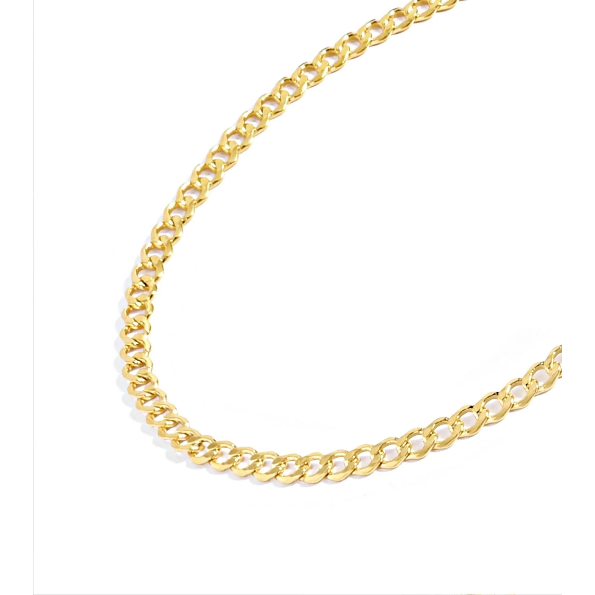 Jewelry Atelier Gold Chain Necklace Collection - 14K Solid Yellow Gold Filled Miami Cuban Curb Li... | Walmart (US)