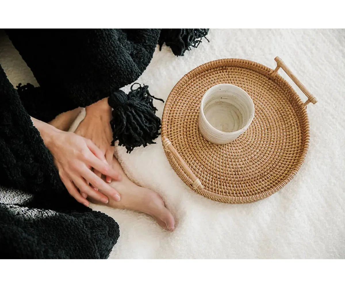 Braided Pom Throw Blanket | Wayfair North America