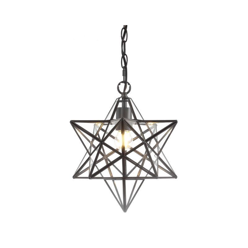 12" Stella Moravian Star Metal/Clear Glass LED Pendant - Jonathan  Y | Target