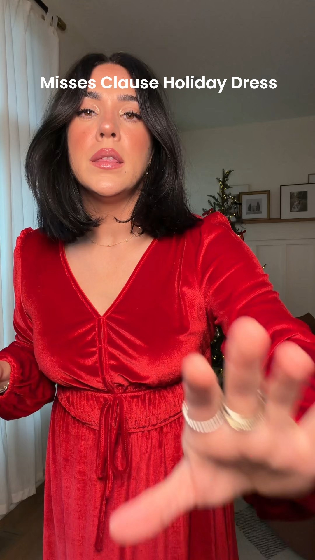 Red velvet holiday dress, Christmas dress, Christmas party dress, holiday outfit, mom style! Size L, modest Amazon dress. 

#LTKSeasonal #LTKHoliday #LTKMidsize