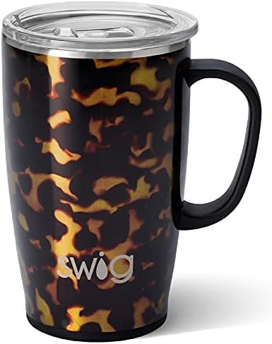 Swig Life 18oz Travel Mug with Handle and Lid, Stainless Steel, Dishwasher Safe, Cup Holder Frien... | Amazon (US)