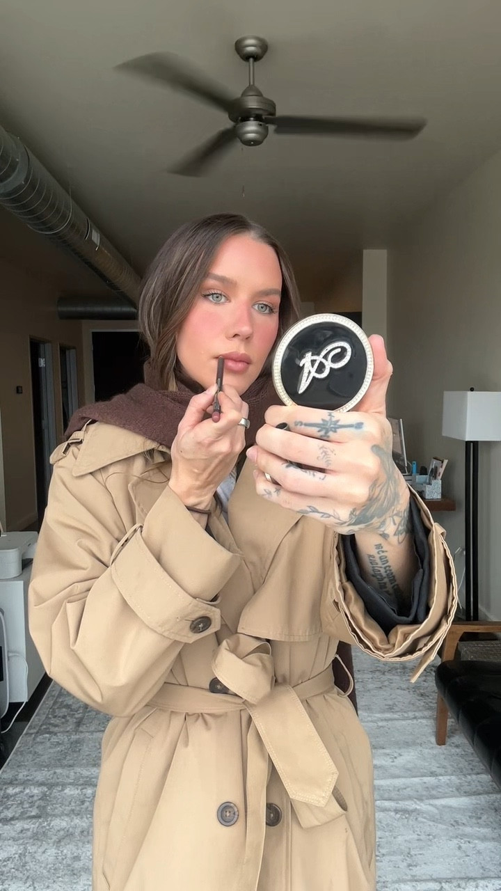 Go-to trench & lip combo 🤍

#LTKdayinmylife #LTKgrwm #LTKWorkwear