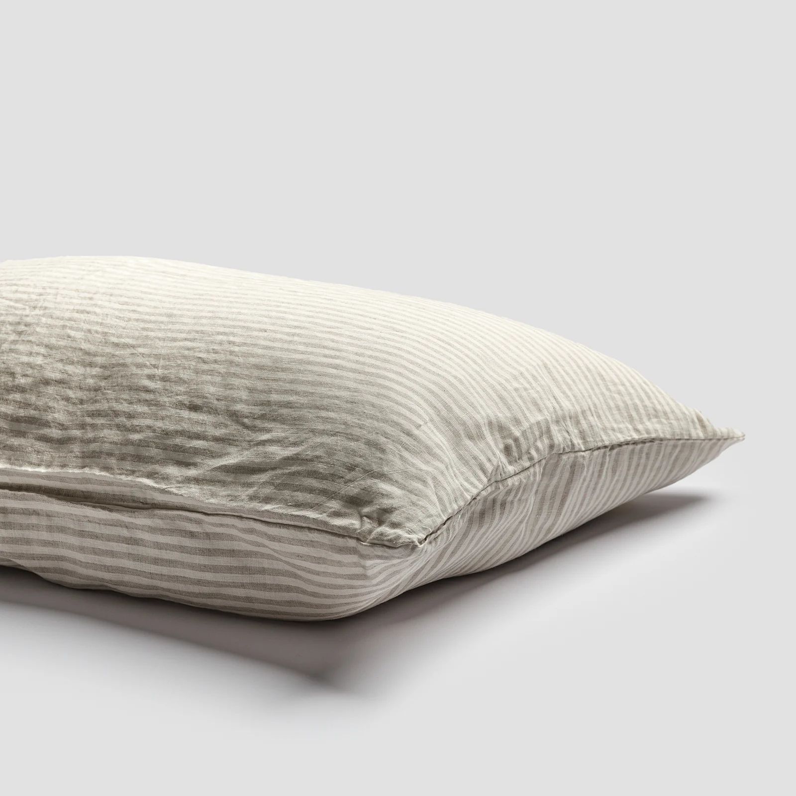 Oatmeal Stripe Linen Pillowcases (Pair) | Piglet