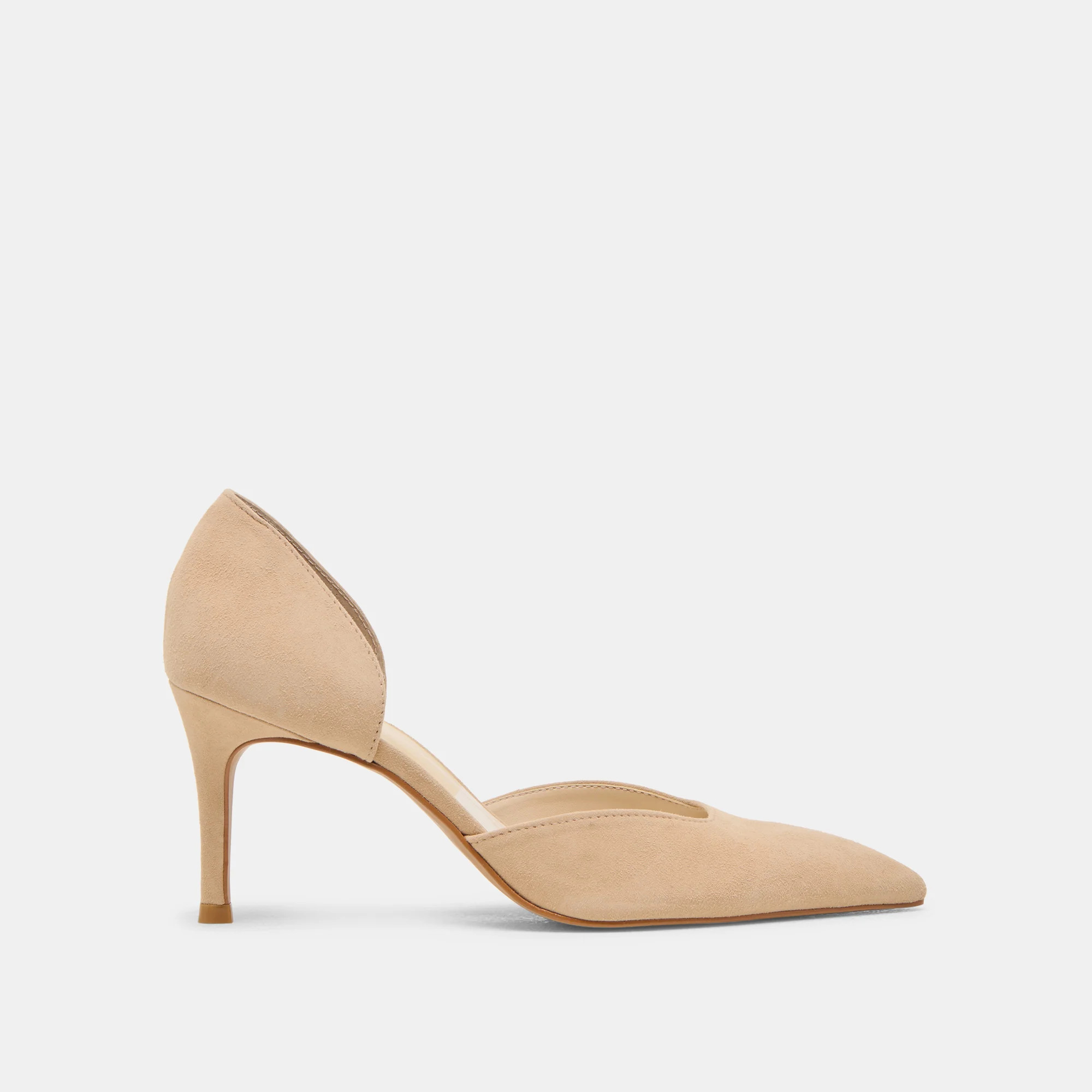 ELOY HEELS TAN SUEDE | DolceVita.com