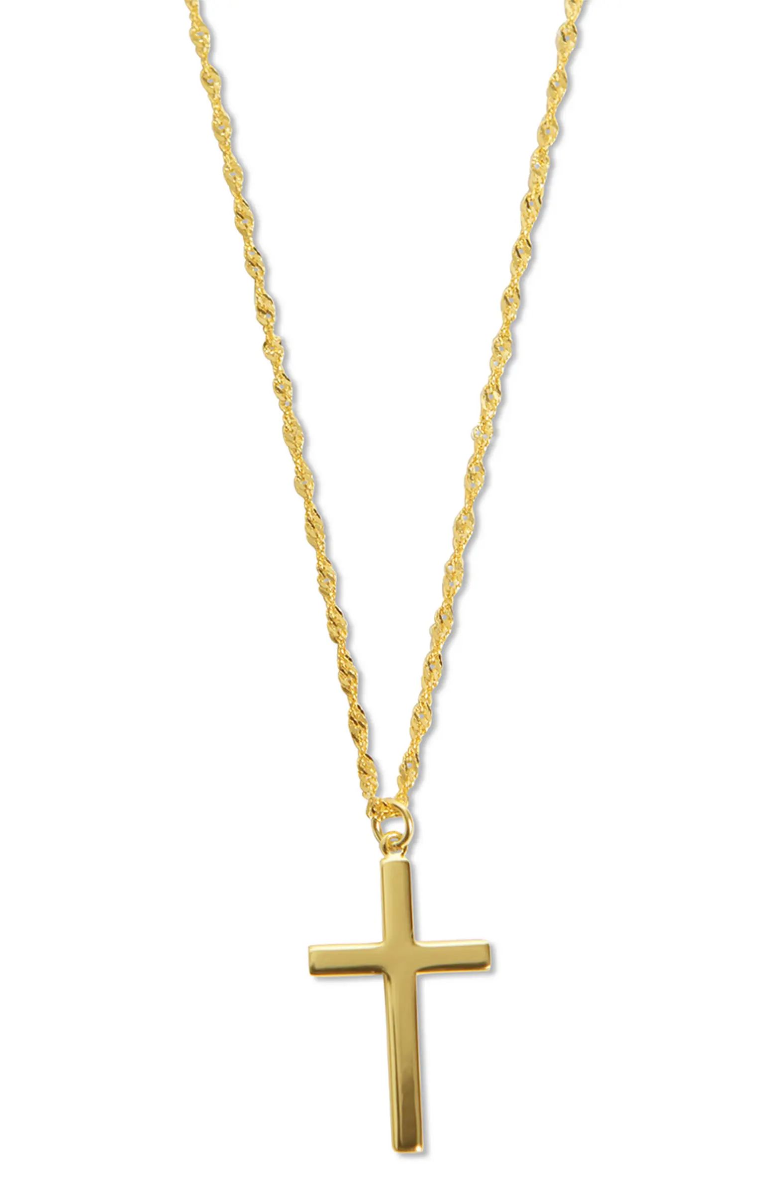 Cross Pendant Twist Chain Necklace | Nordstrom