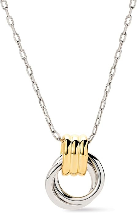 Ana Luisa Pendant Necklaces - 14K Gold Plated & Silver Rhodium Necklace - Pearl, Heart, Circle, M... | Amazon (US)