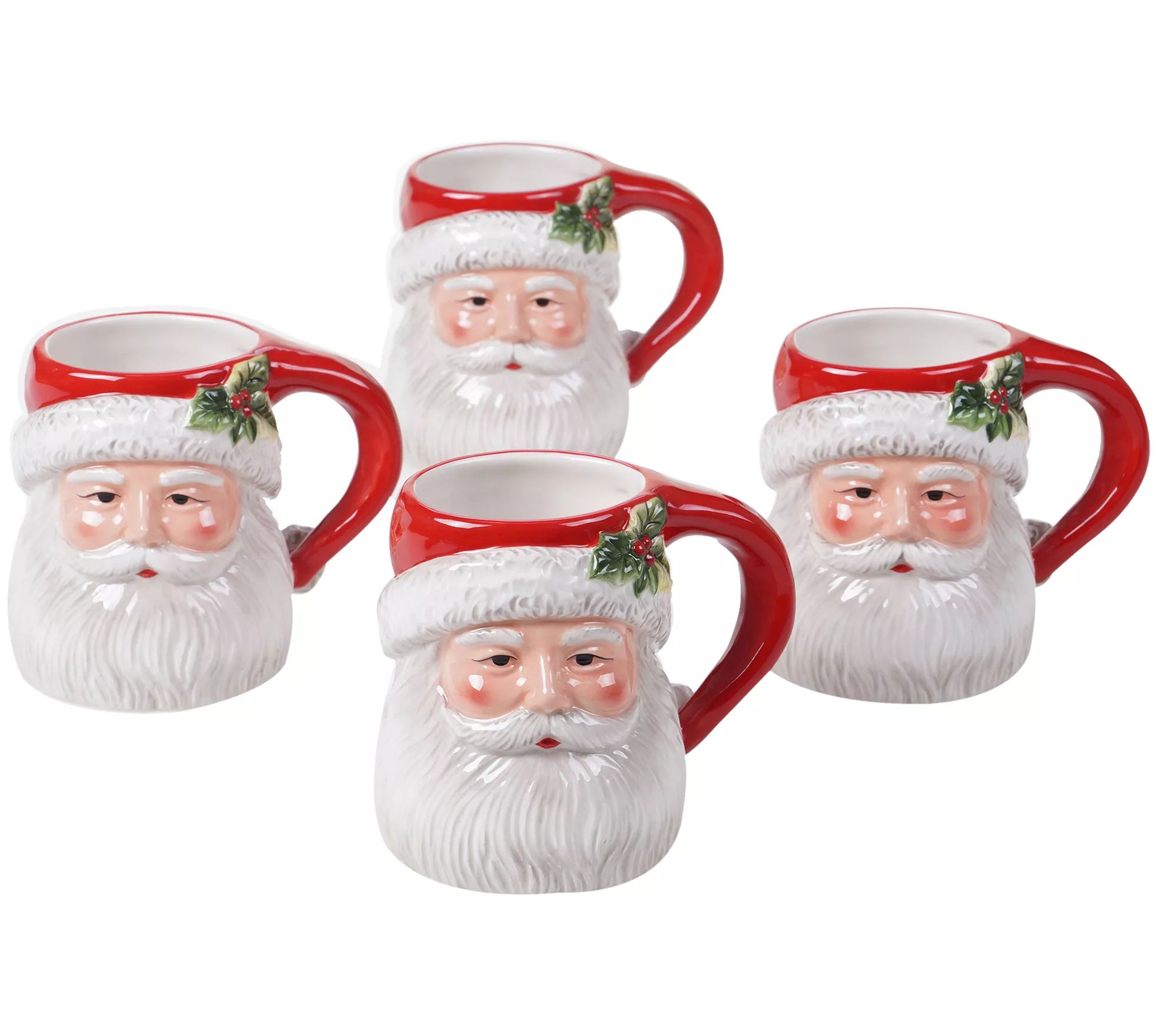 Magic Of Christmas Santa Mugs - Set of 4 - QVC.com | QVC